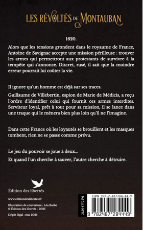 4e de couverture - Les révoltés de Montauban - Cécile Cabot - Edition des libertés