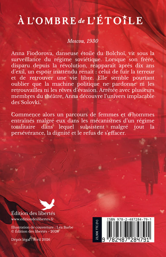 4e de couverture broché – À l'ombre de l'étoile – Marie Victoire – Édition des libertés