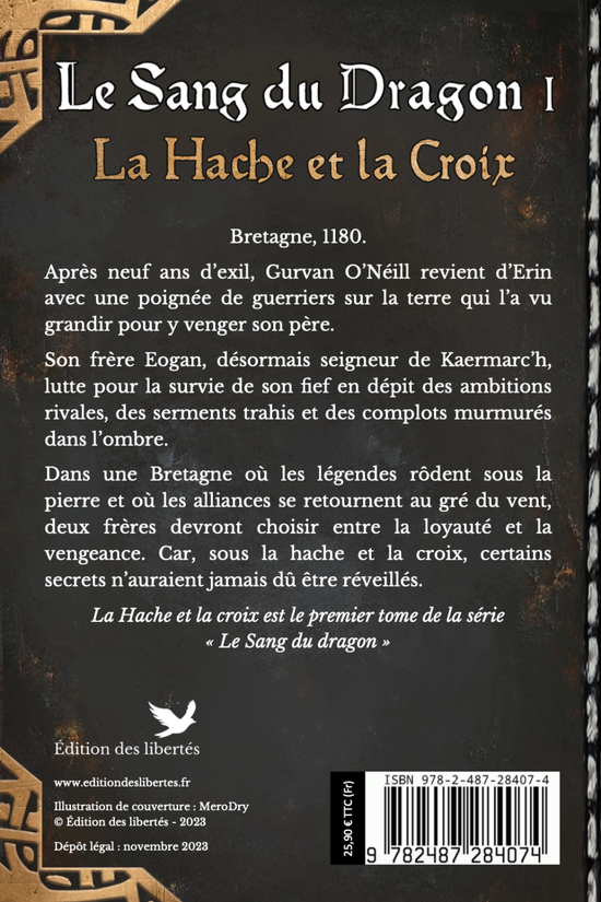 4e de couverture broché - La hache et la croix - Jean-Paul Prual - Edition des libertés