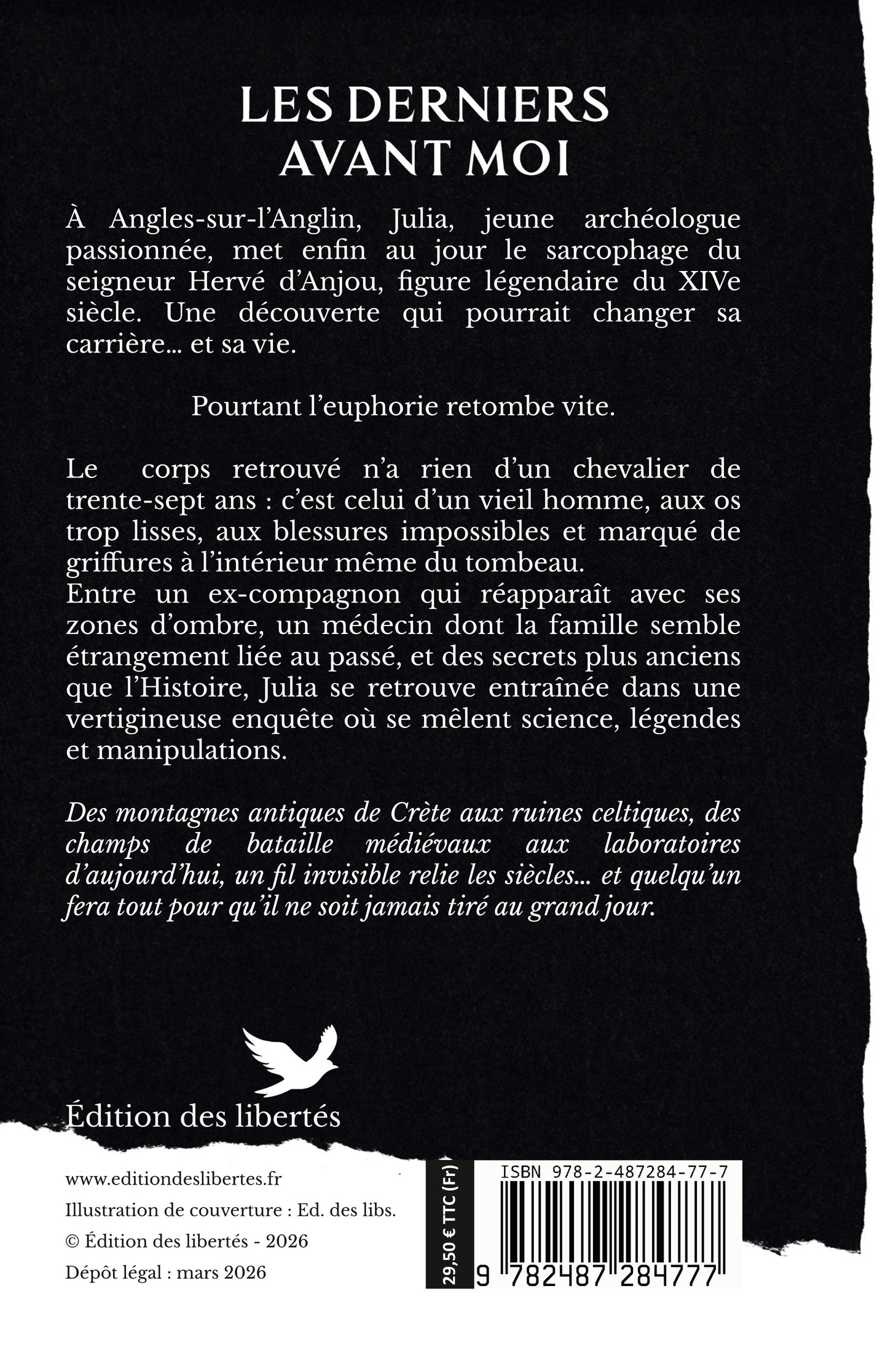 4e de couverture broché – Les derniers avant moi – Daniel Mallet – Édition des libertés