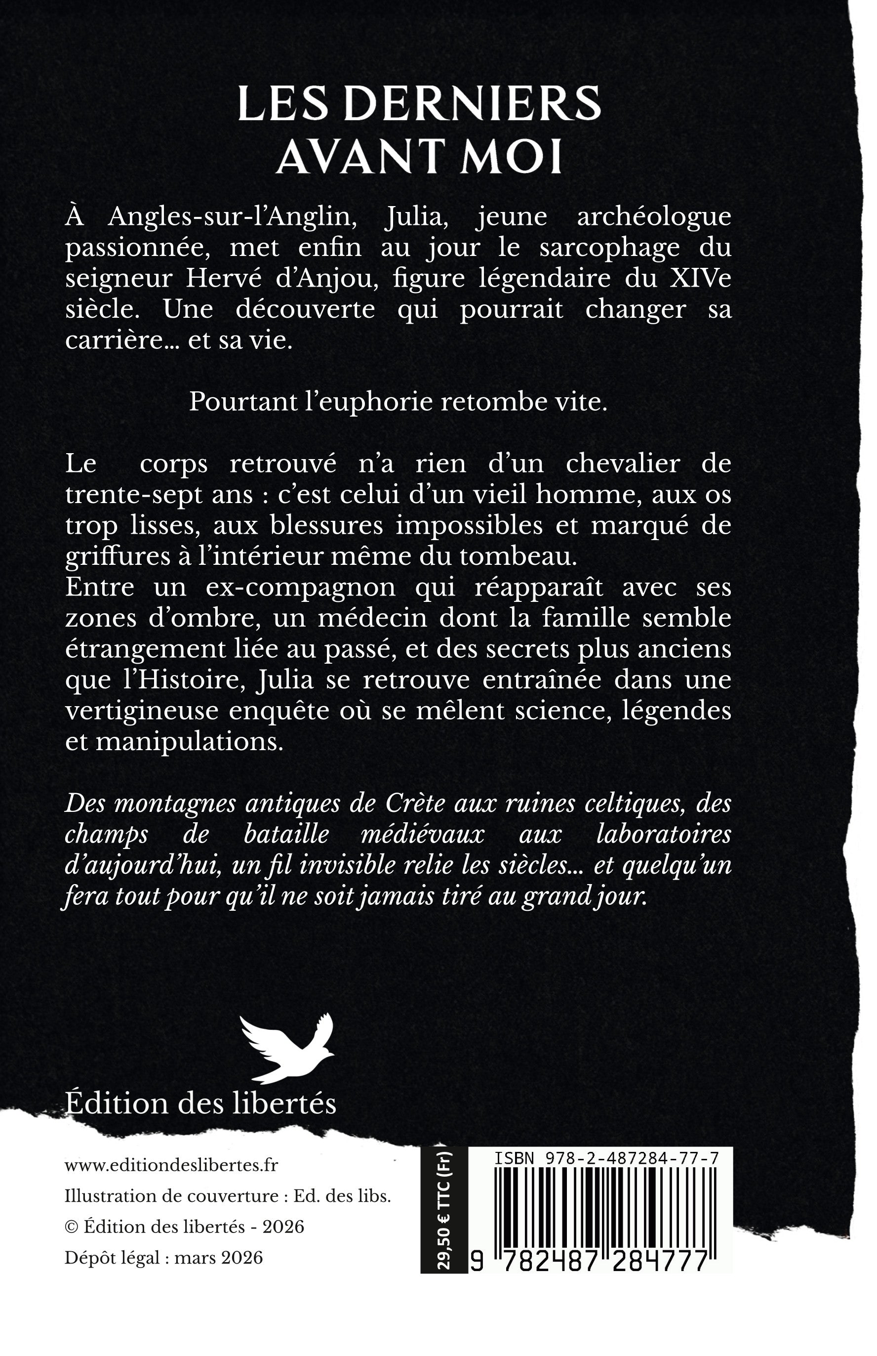 4e de couverture broché – Les derniers avant moi – Daniel Mallet – Édition des libertés