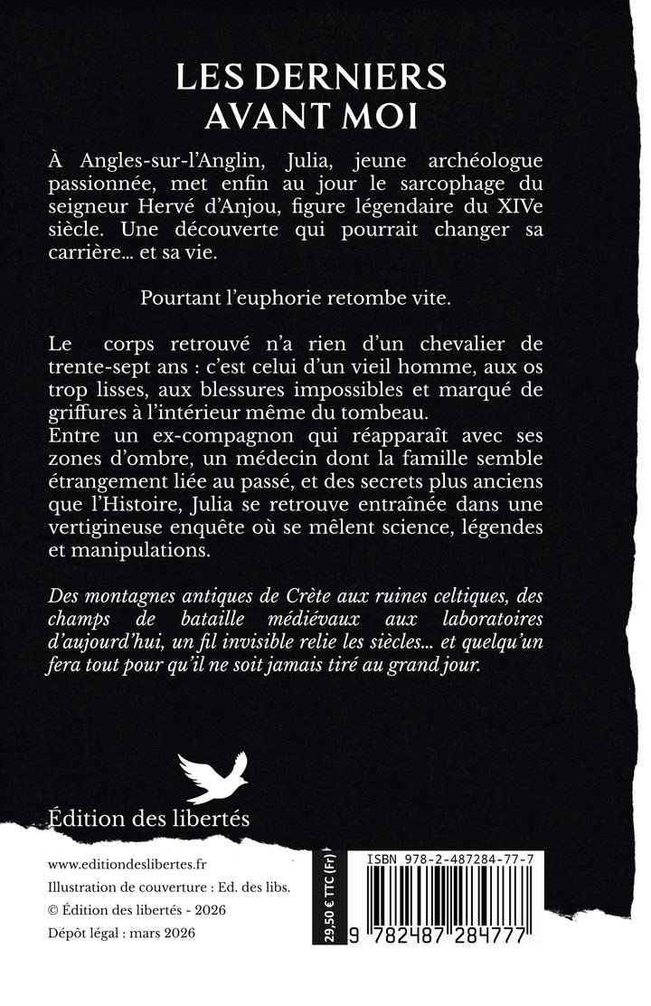 4e de couverture broché – Les derniers avant moi – Daniel Mallet – Édition des libertés