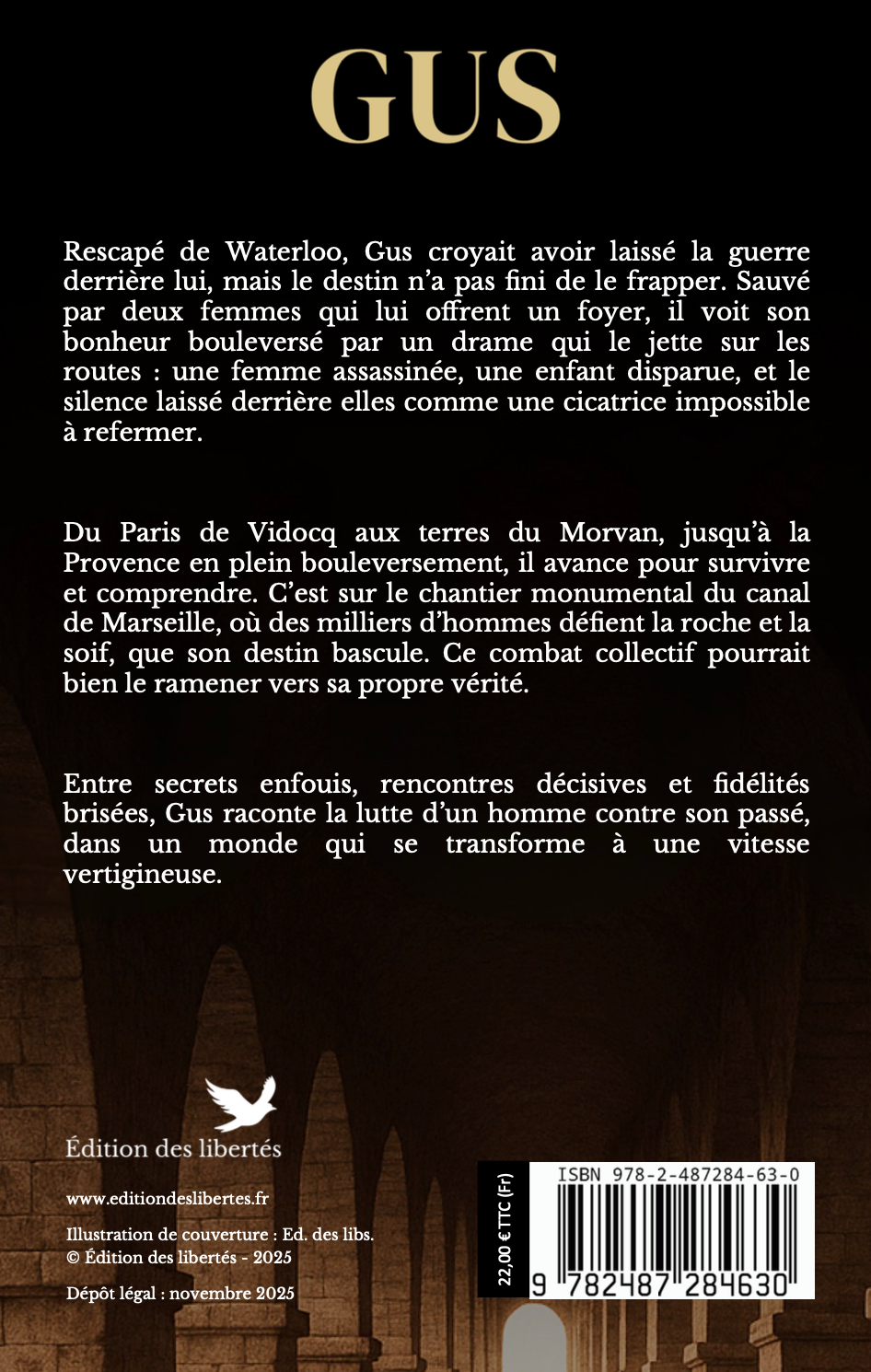 4e de couverture broché – Gus – Bruno Telleschi – Édition des libertés