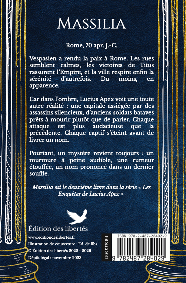 4e de couverture broché – Massilia – Thierry Bontoux – Édition des libertés