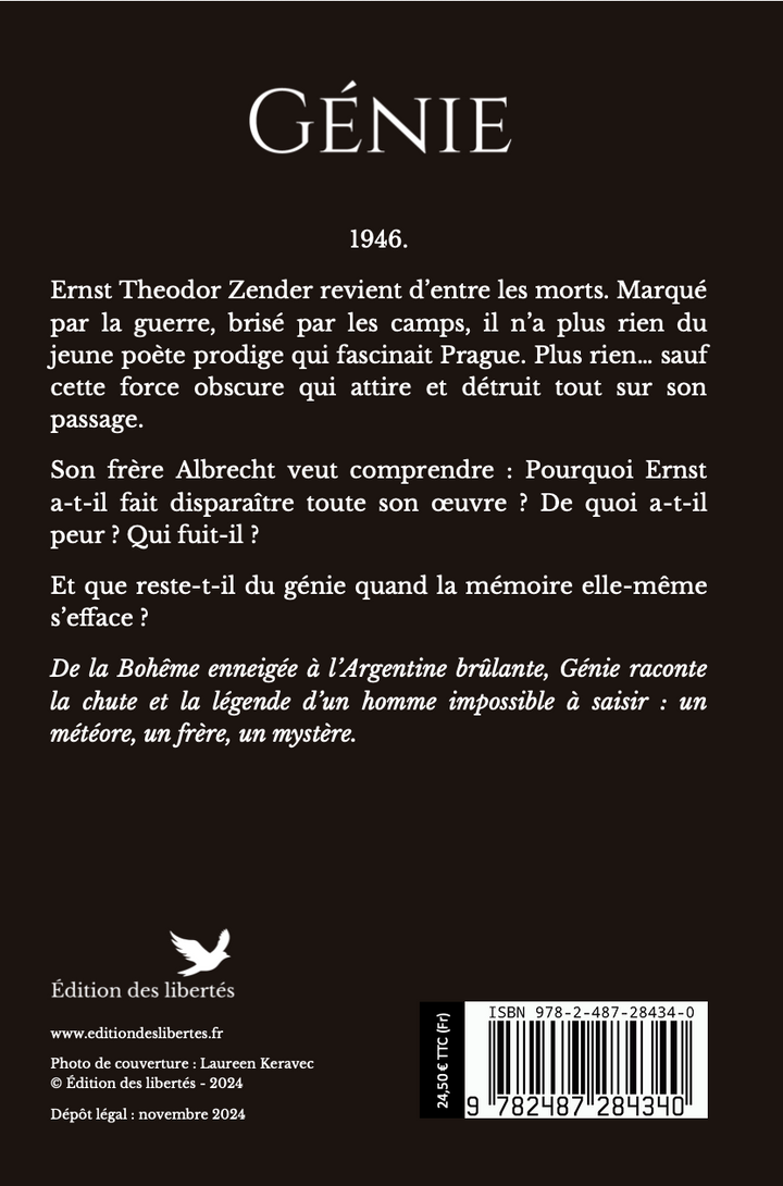 4e de couverture broché – Génie – Éric Schemoul – Édition des libertés