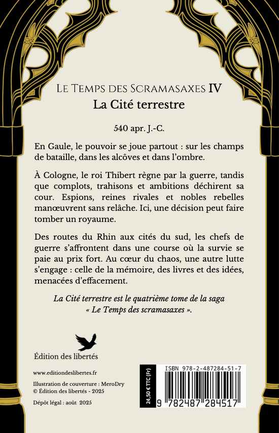 4e de couverture broché – La cité terrestre – Cécile Guignard-Vanuxem – Édition des libertés