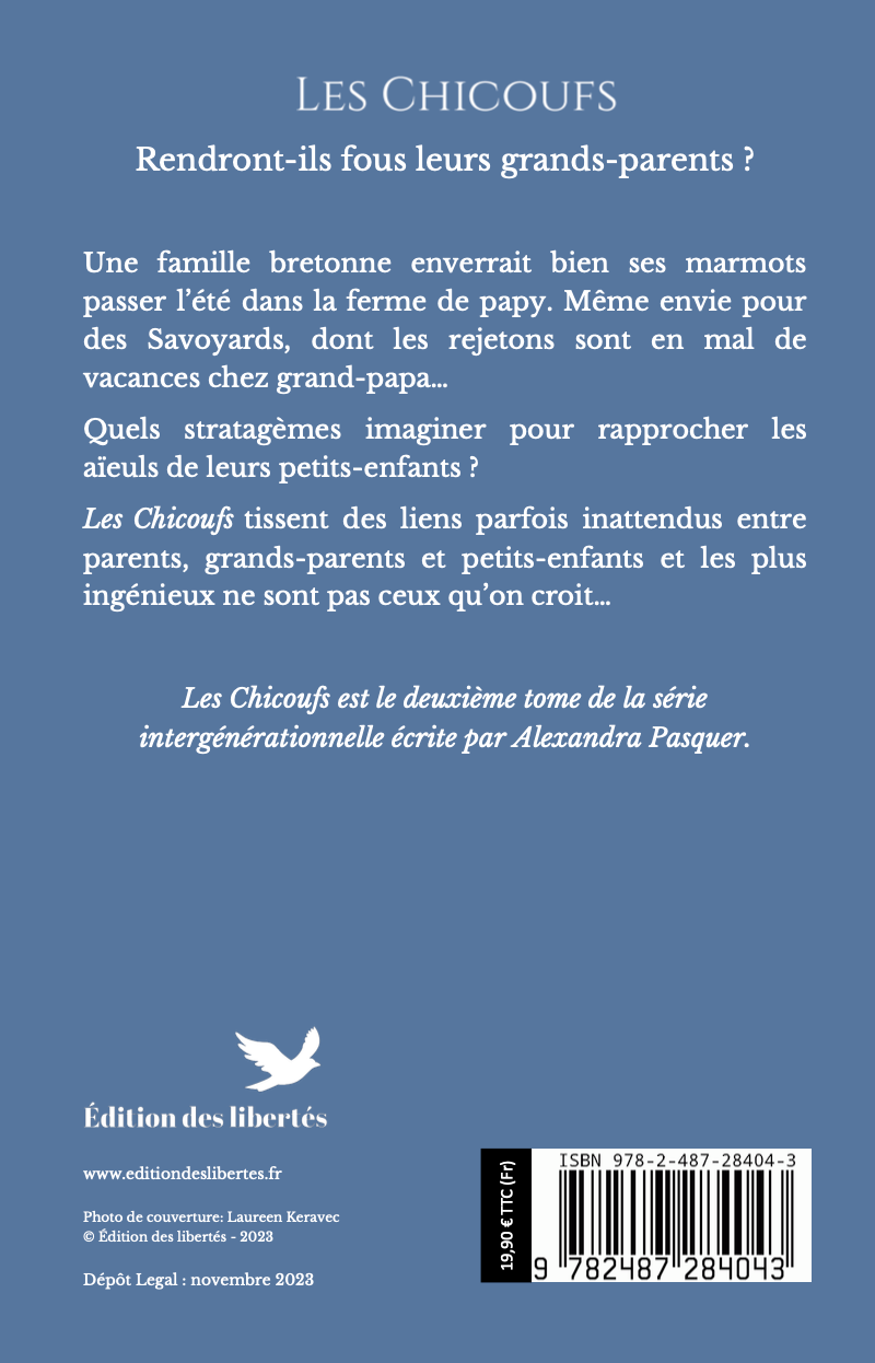 4e de couverture broché – Les chicoufs – Alexandra Pasquer – Édition des libertés
