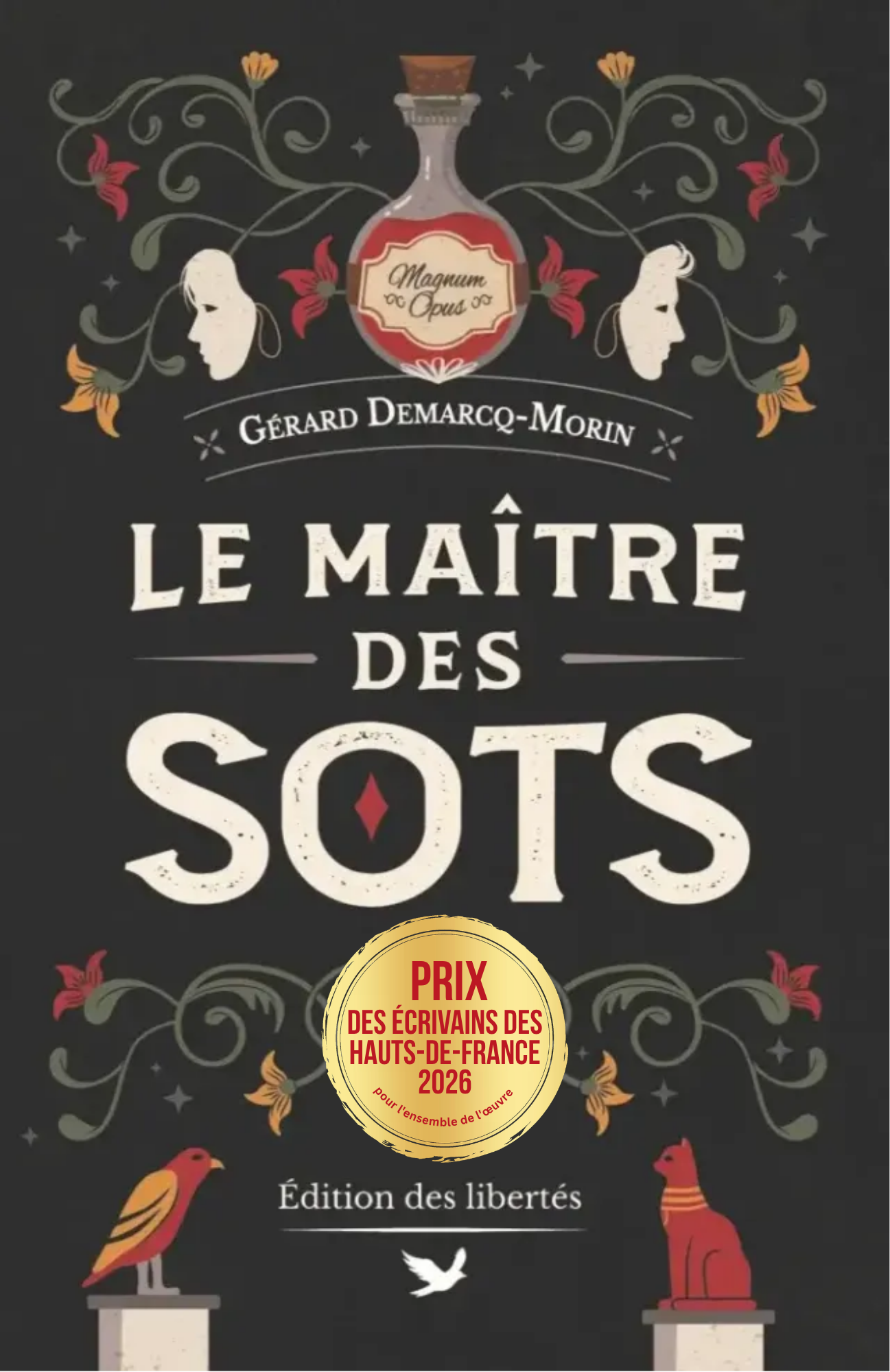 Couverture broché – Le Maître des sots – Gérard Demarcq-Morin – Édition des libertés
